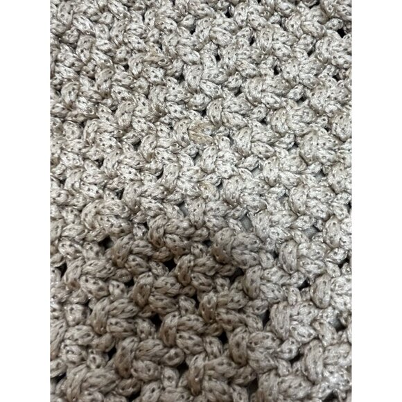 VTG‎ Macrame Tassel Tote Bag Wooden Look Handles BOHO 60'-70's READ - Picture 2 of 7